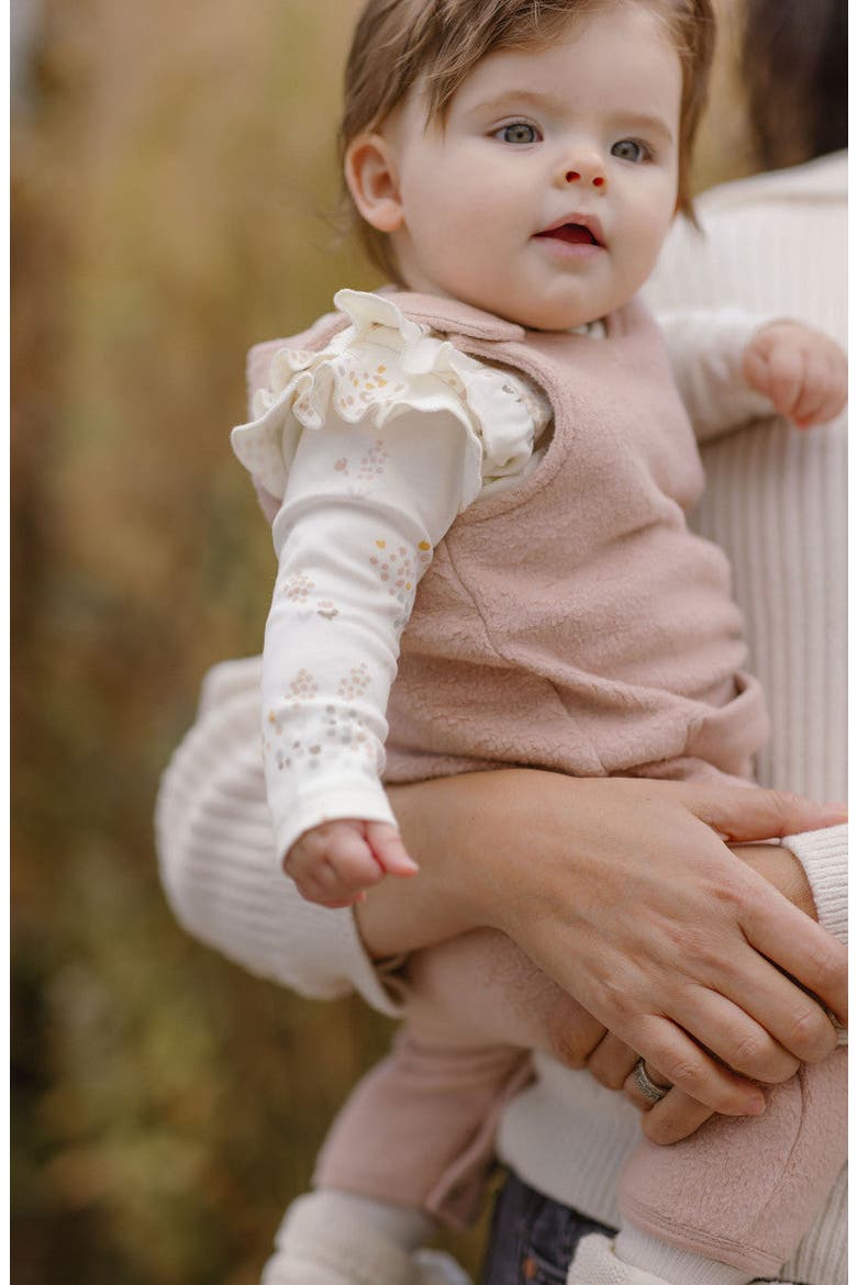 Fleece Overalls, Alternate, color, ROSE PINK