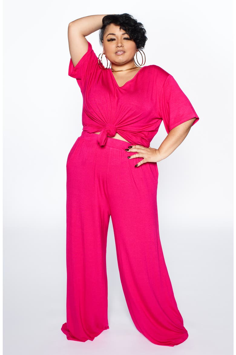 Sedona Leisure Wide Leg Pants (Nordstrom Exclusive), Alternate, color, HOT PINK