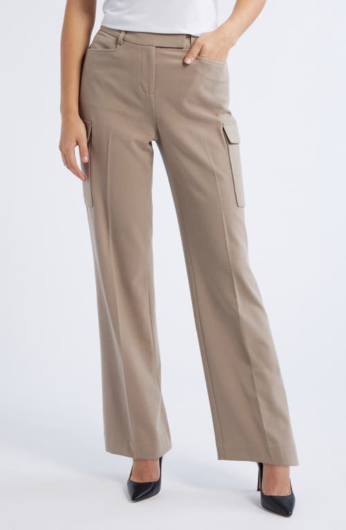 Tahari ASL Tailored Cargo Pants in Latte 