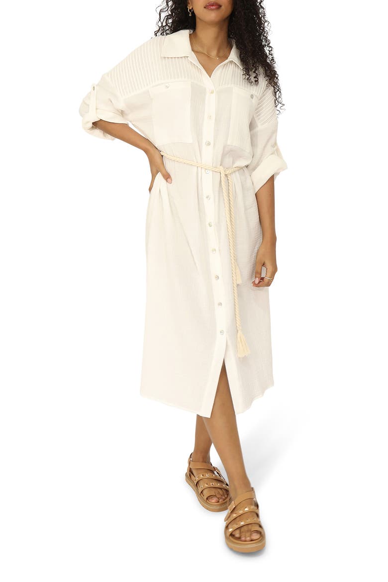 Seven Wonders Shirtdress, Alternate, color, WHITE
