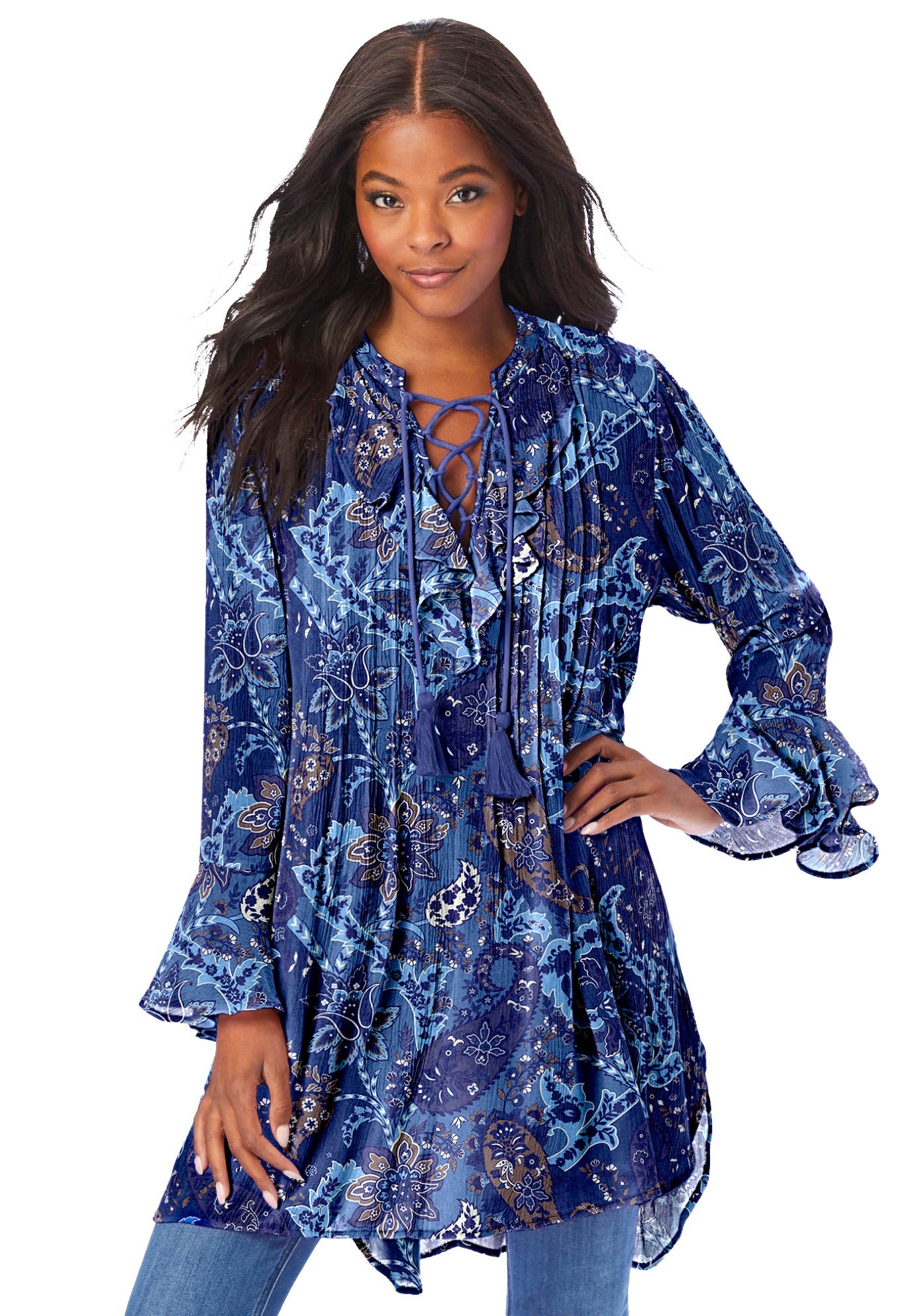 NAVY ORNATE PAISLEY
