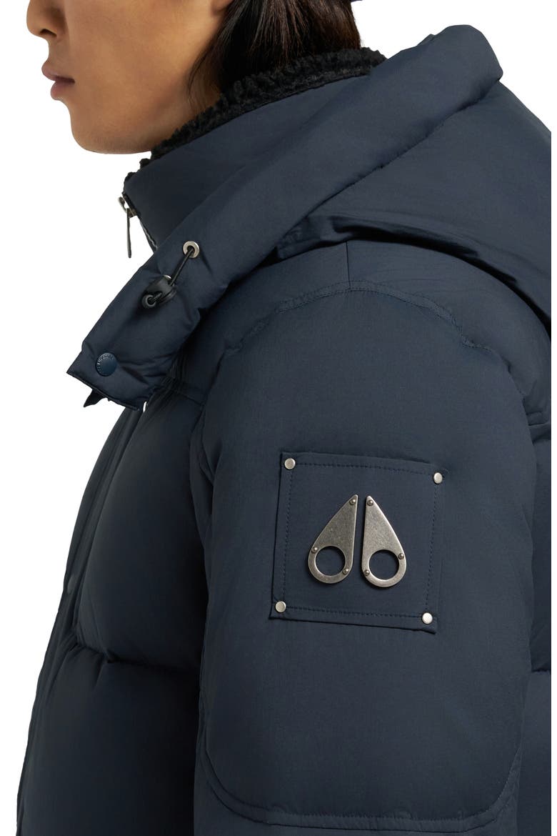 Everest 3Q Quilted Down Hooded Jacket, Alternate, color, NAVY