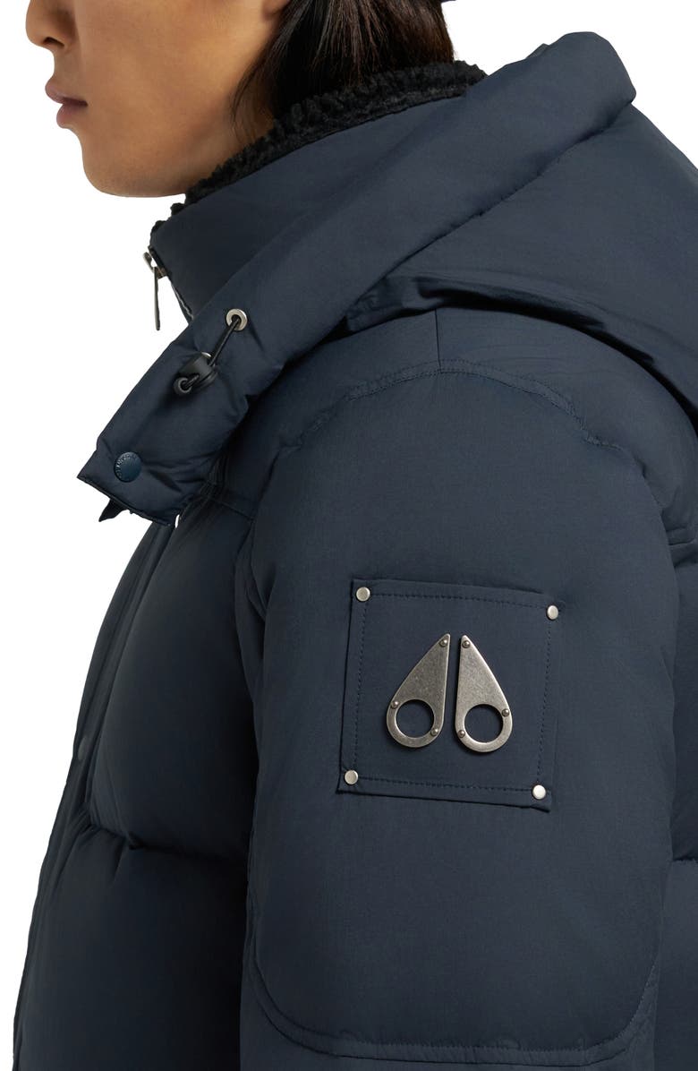 Moose Knuckles Everest 3Q Quilted Down Hooded Jacket, Alternate, color, Navy