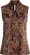 Tahari ASL Sailor Tie Neck Sleeveless Top