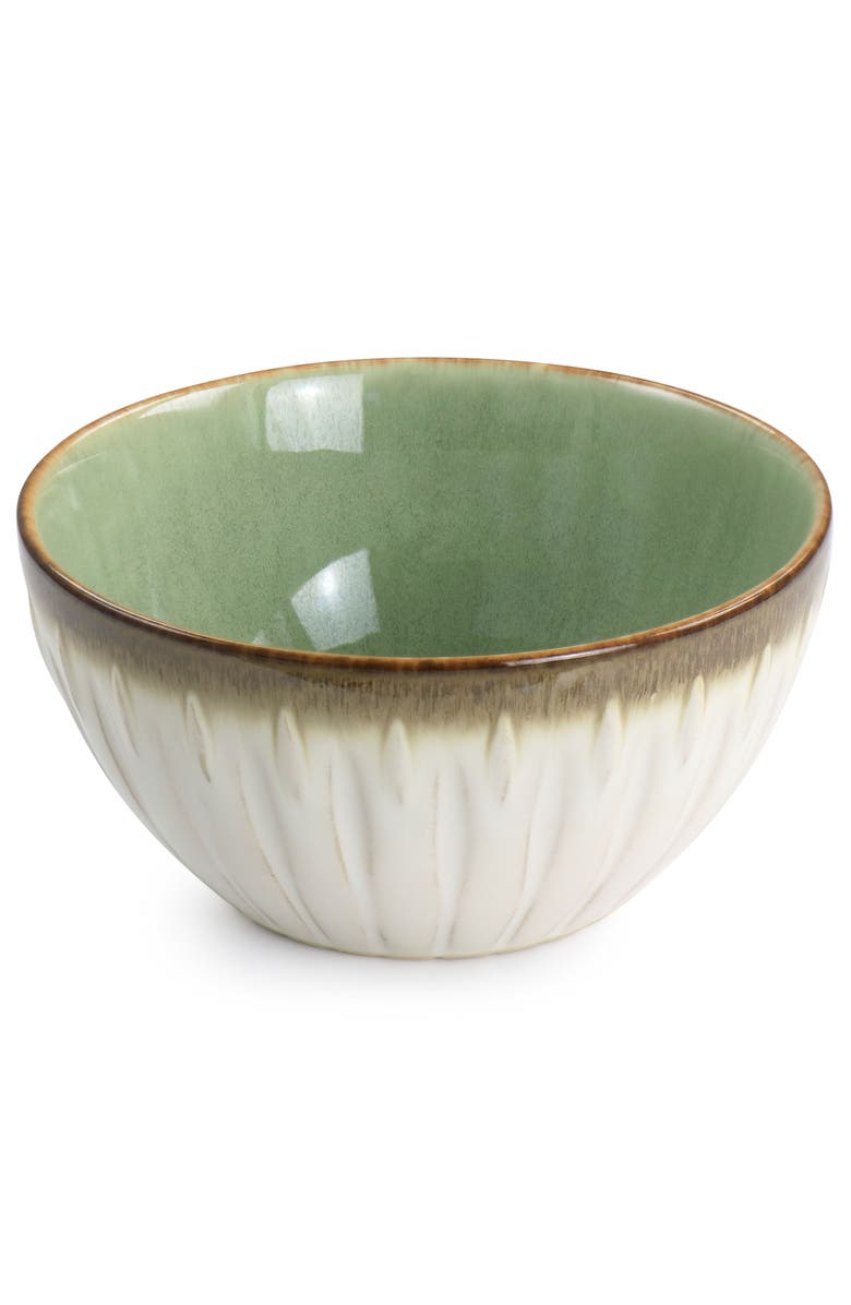 Gibson Elite Mayfair Bay 12 Piece Stoneware Dinnerware Set, Alternate, color, Green