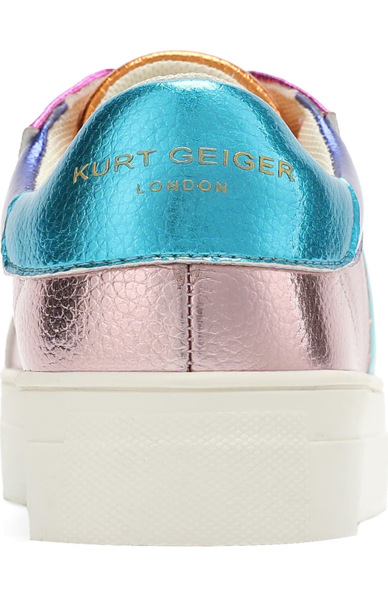 Kurt Geiger London Kids' Mini Luckson Heart Platform Sneaker, Alternate, color, Pink Multi
