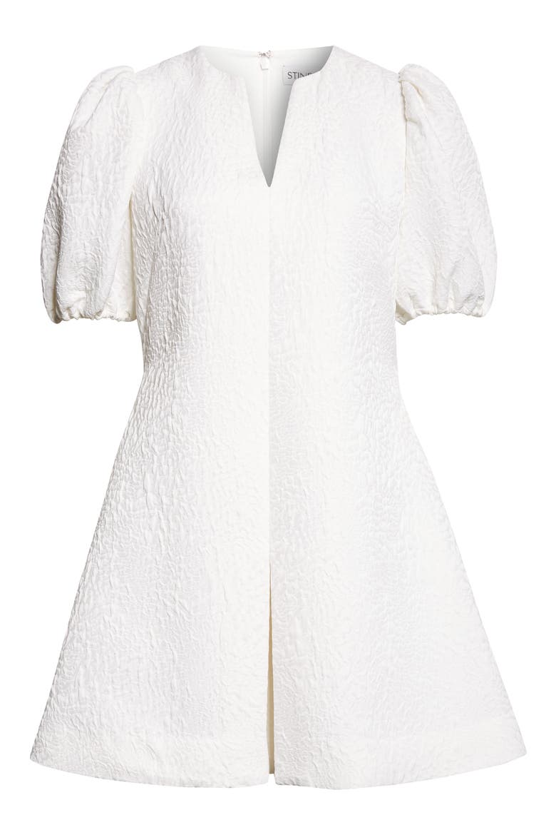 Textured Fit & Flare Minidress, Alternate, color, ARTIST FLOWER RELIEF