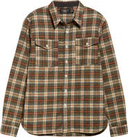 Double RL Plaid Wool Blend Twill Work Shirt
