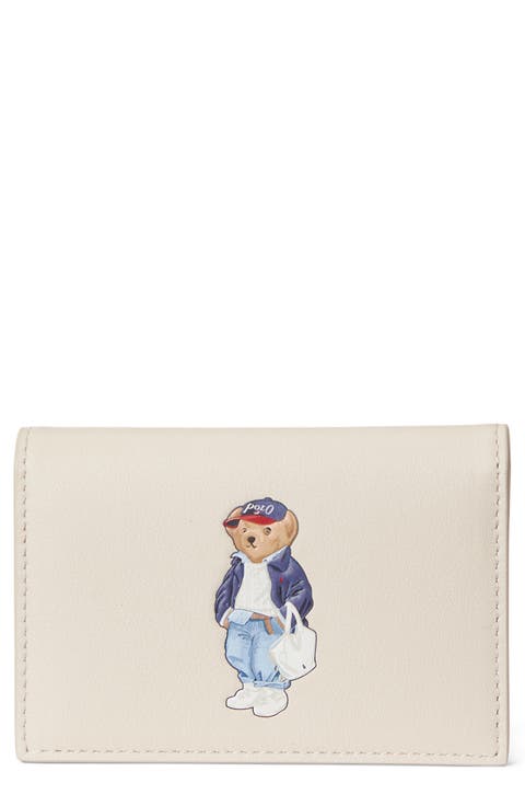 Spring Bear Leather Card Wallet