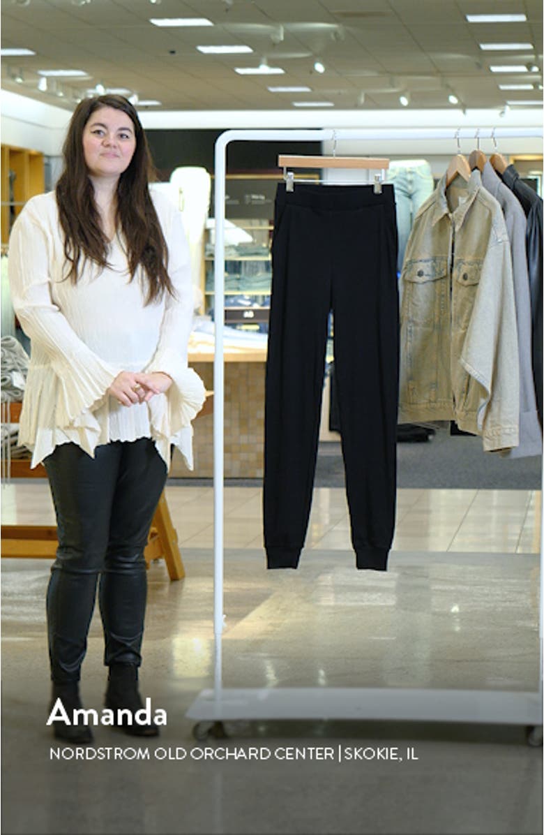 Snatched High Waist Ribbed Joggers, sales video thumbnail