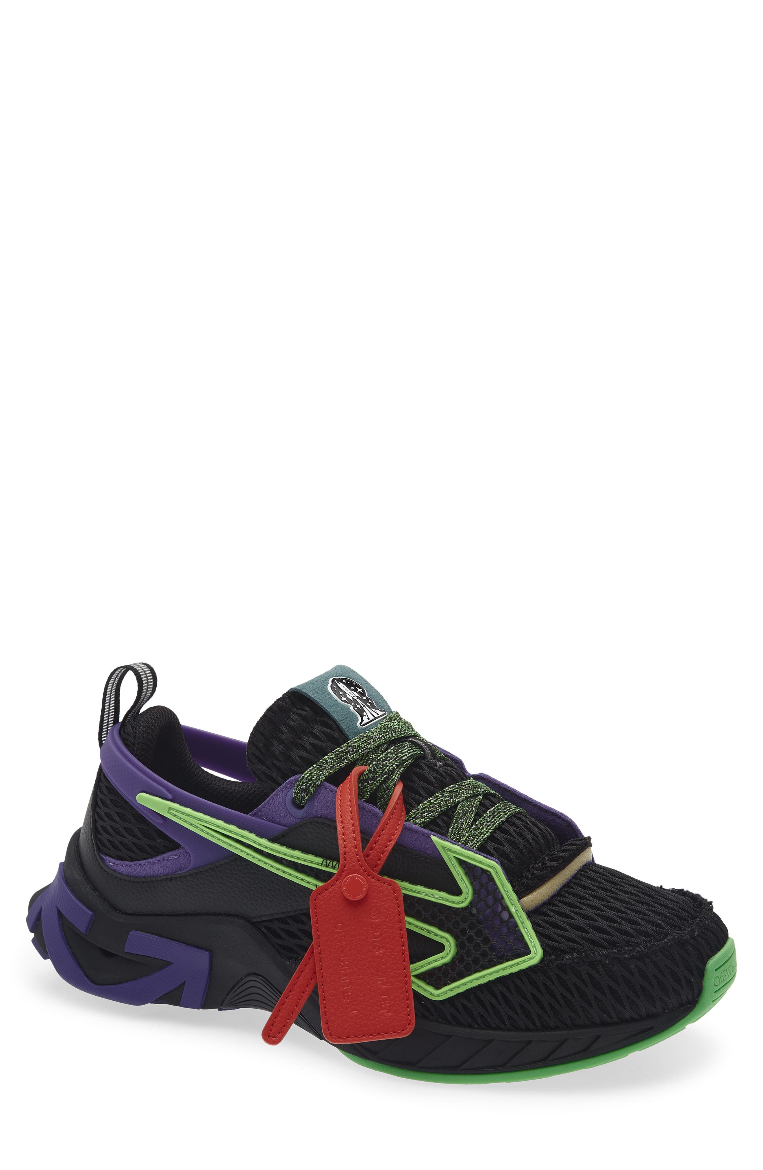Space Memo Sneaker, Main, color, BLACK/ PURPLE