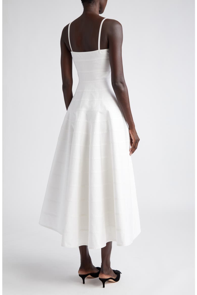 Connie Tiered Cotton Fit & Flare Dress, Alternate, color, NATURAL WHITE