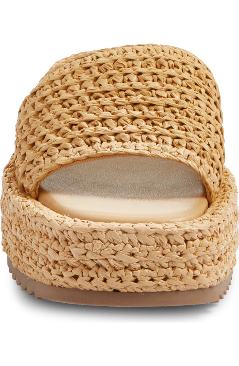 Open Edit Gisella Platform Slide Sandal, Alternate, color, Natural Raffia