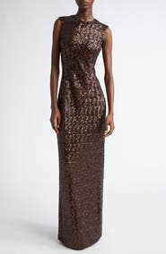 Michael Kors Collection Sequin Sleeveless Column Gown