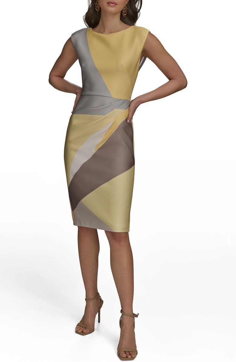 Donna Karan New York Pleated Sheath Dress, Main, color, 