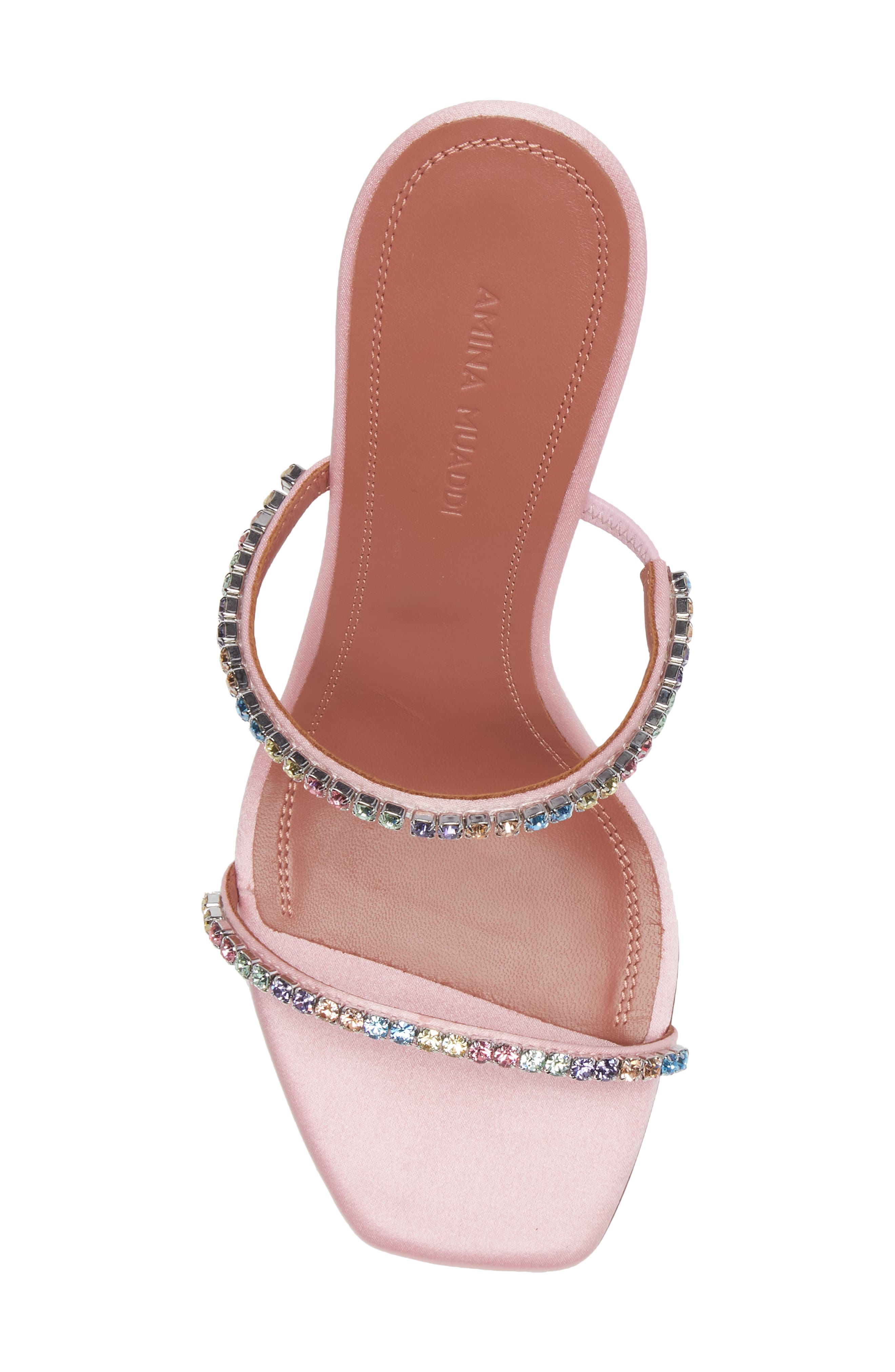 Amina Muaddi Gilda Crystal Slide Sandal, Alternate, color, 