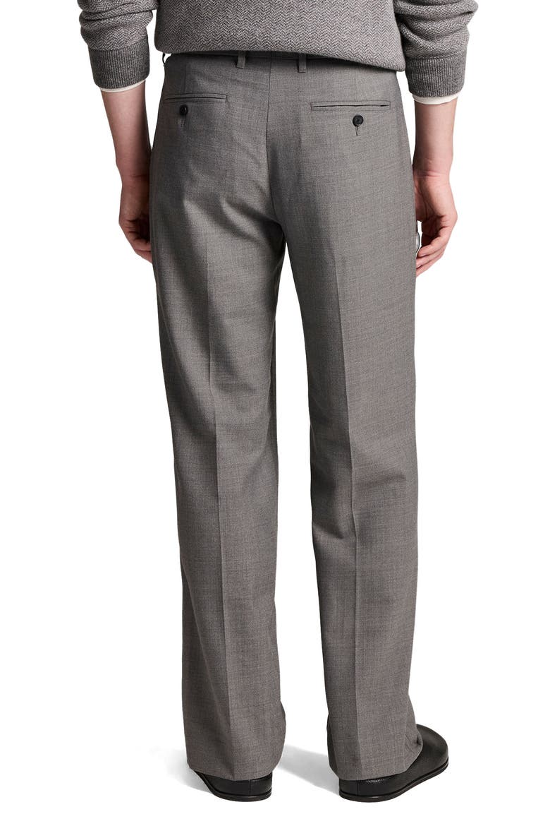 Louie Double Pleated Refined Twill Trousers, Alternate, color, MED H GREY
