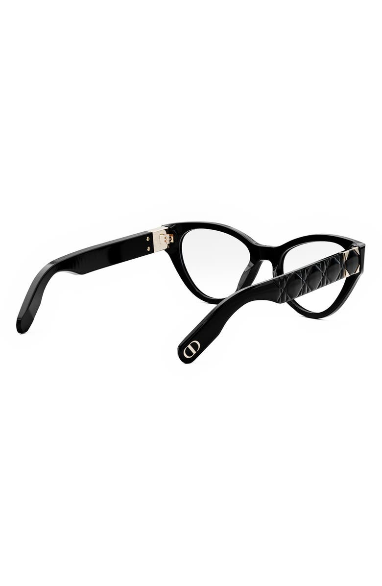 DIOR Lady 95.22 O B1I 52mm Cat Eye Optical Glasses, Alternate, color, Shiny Black