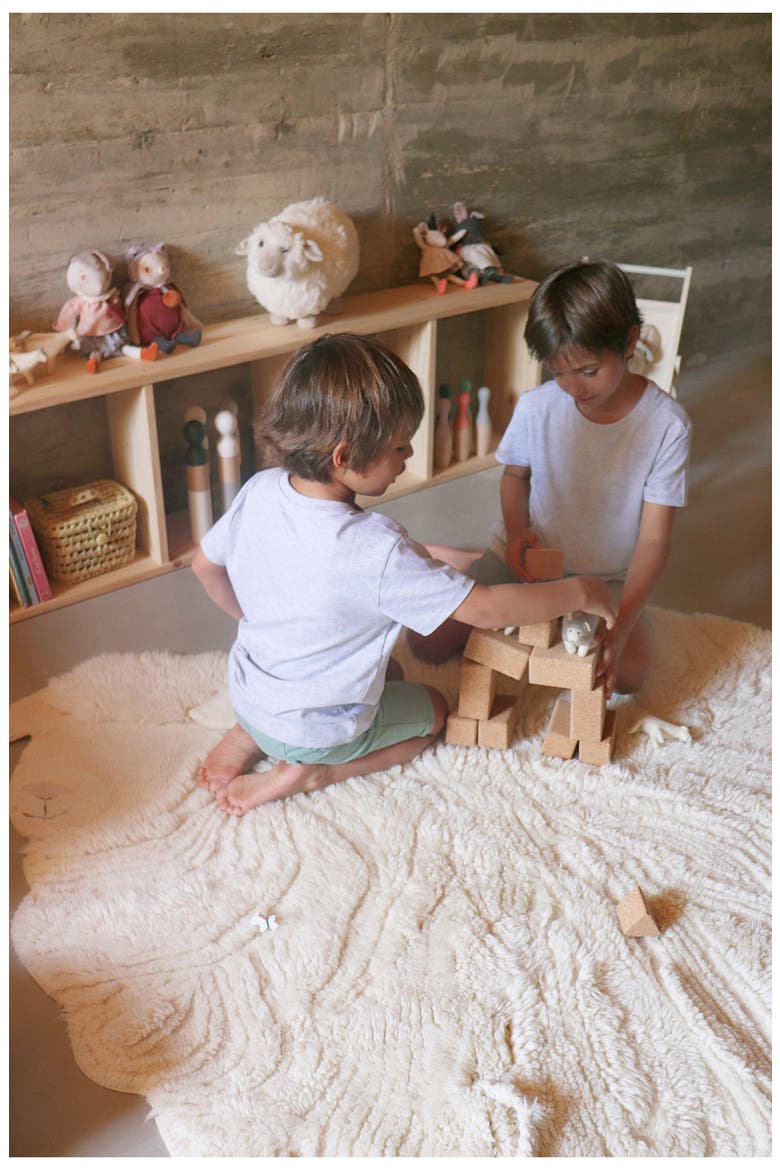 Washable Sheep Wool Sheep Rug, Alternate, color, SHEEP WHITE