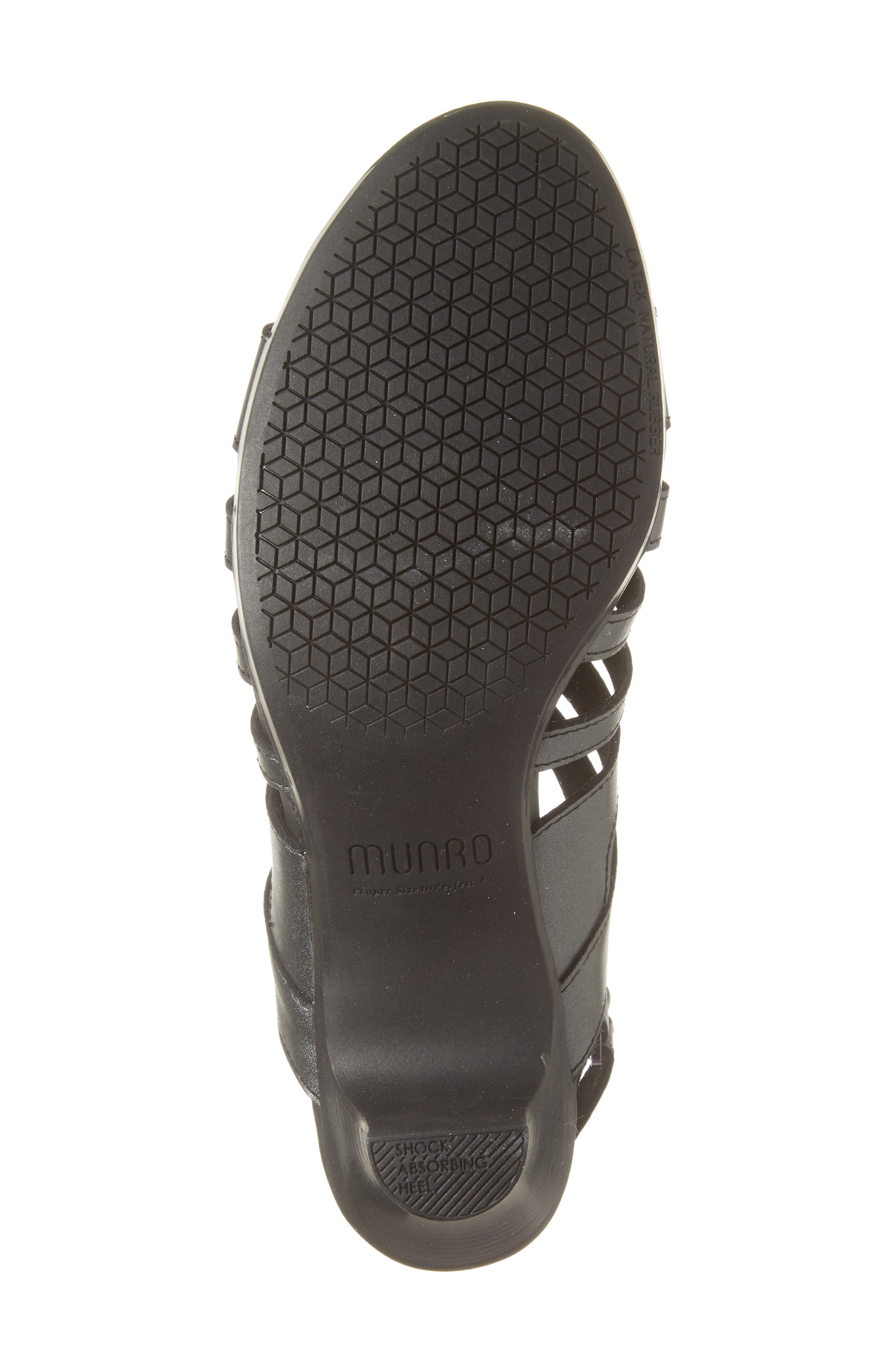 Munro Lanna Kitten Heel Slingback Sandal, Alternate, color, Black Metallic Calf Leather