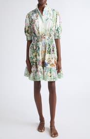 Camilla Shirred Organic Cotton Minidress