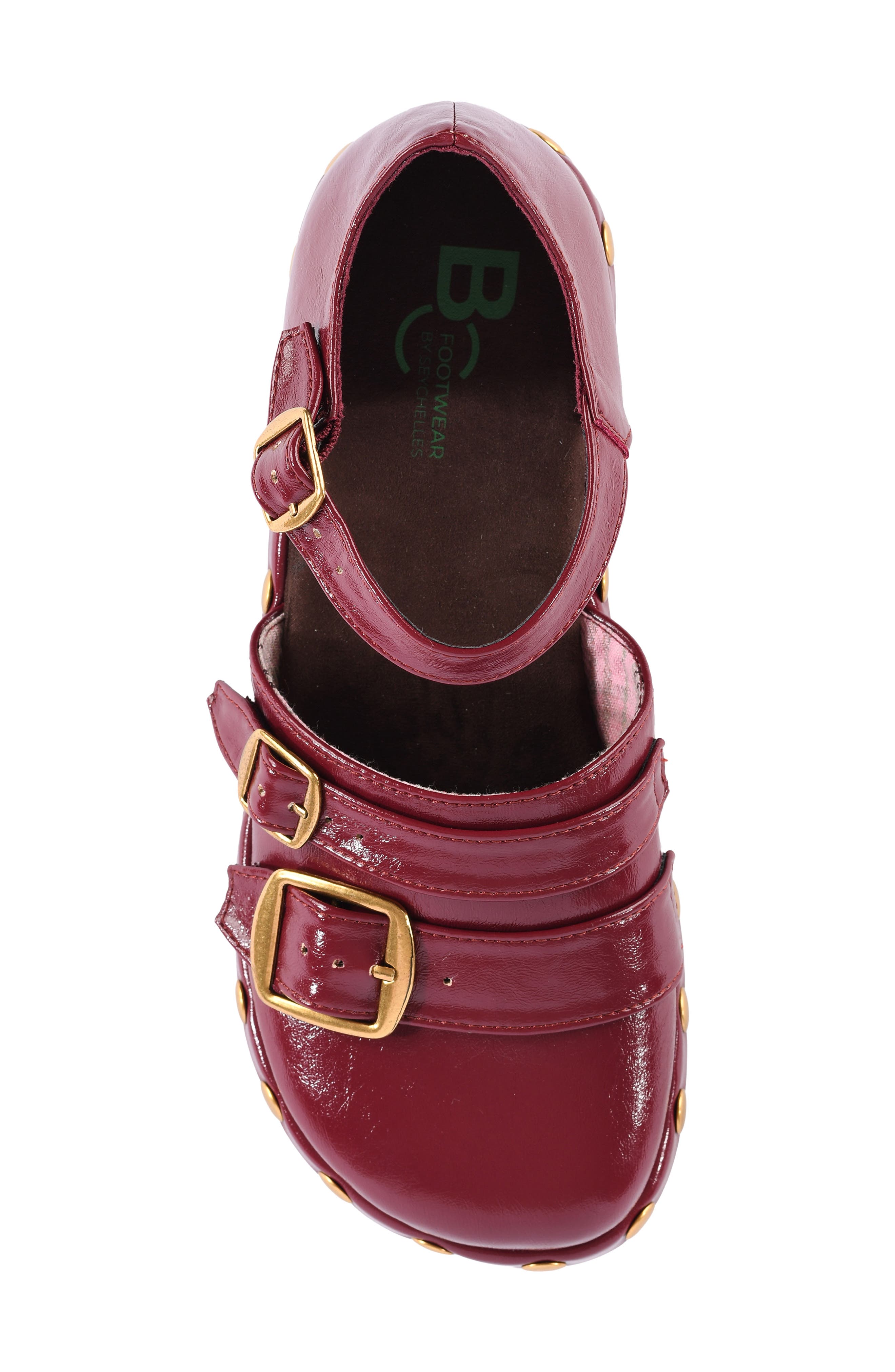 Story of My Life Faux Leather Flatform Sandal, Alternate, color, BURGUNDY