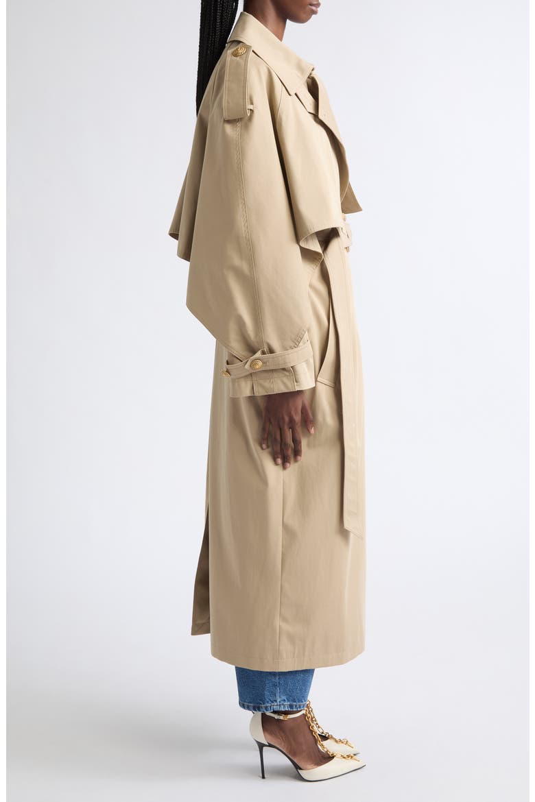 Belted Cotton Gabardine Trench Coat, Alternate, color, 0AN SAND