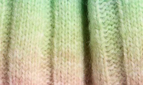 Shop Freshman Kids' Long Rainbow Ombré Cardigan In Green Multi