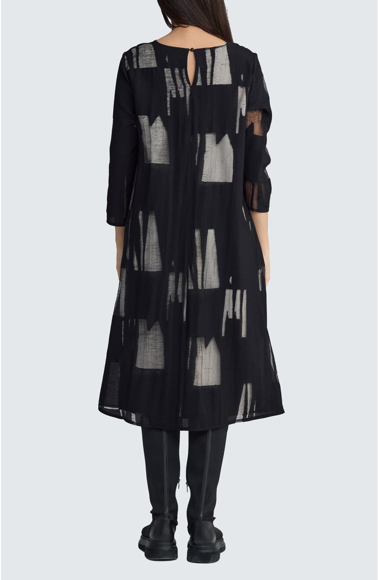 LUUKAA Avalora Organza Double Layer Dress, Alternate, color, Ivory Black