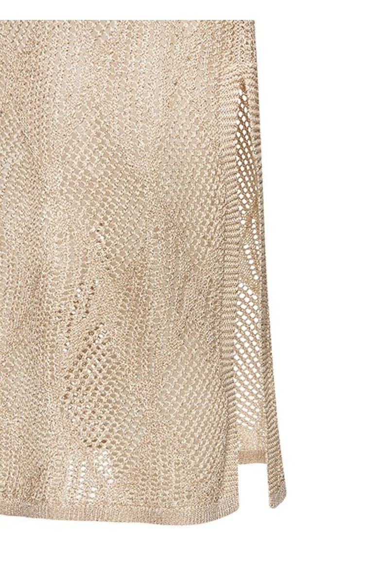 LASCANA Women's Crochet Midi Dress Cover Up, Alternate, color, Beige Gold
