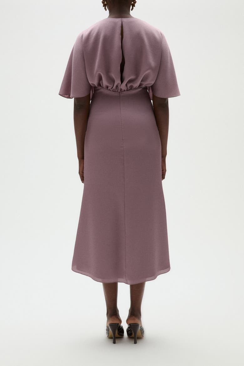Hammered Satin Cocktail Dress, Alternate, color, Iris