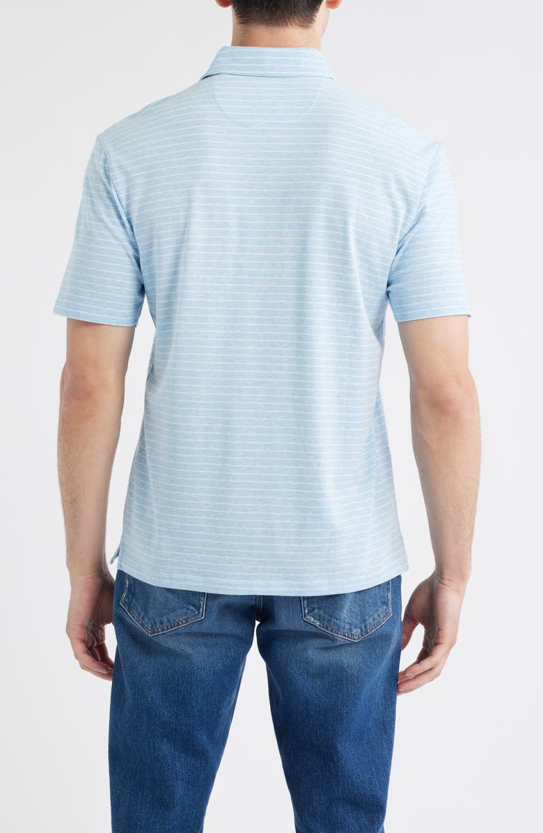 johnnie-O Ryan Stripe Polo, Alternate, color, Cloud Blue