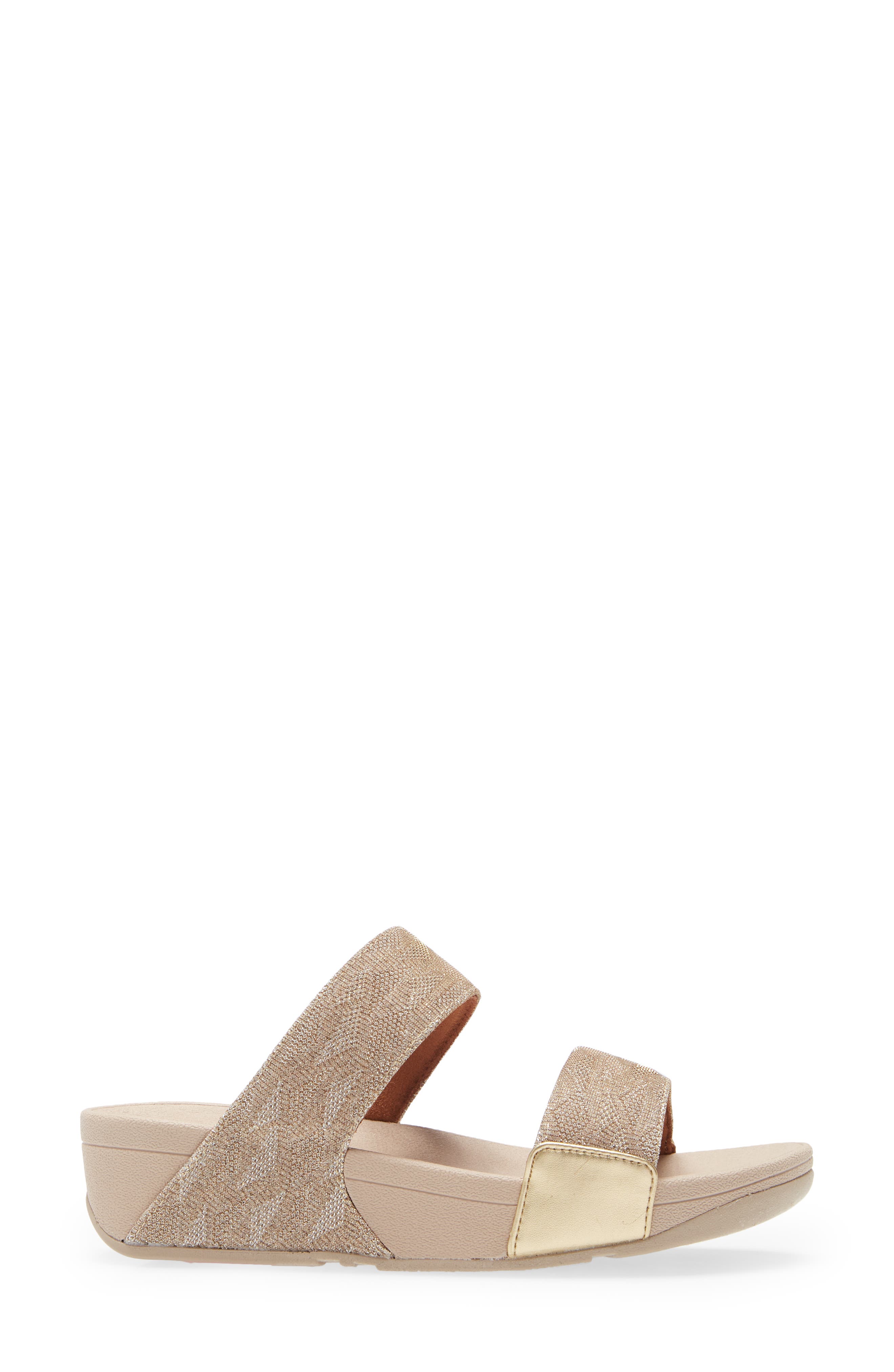 Lulu Glitz Slide Sandal, Alternate, color, PLATINO