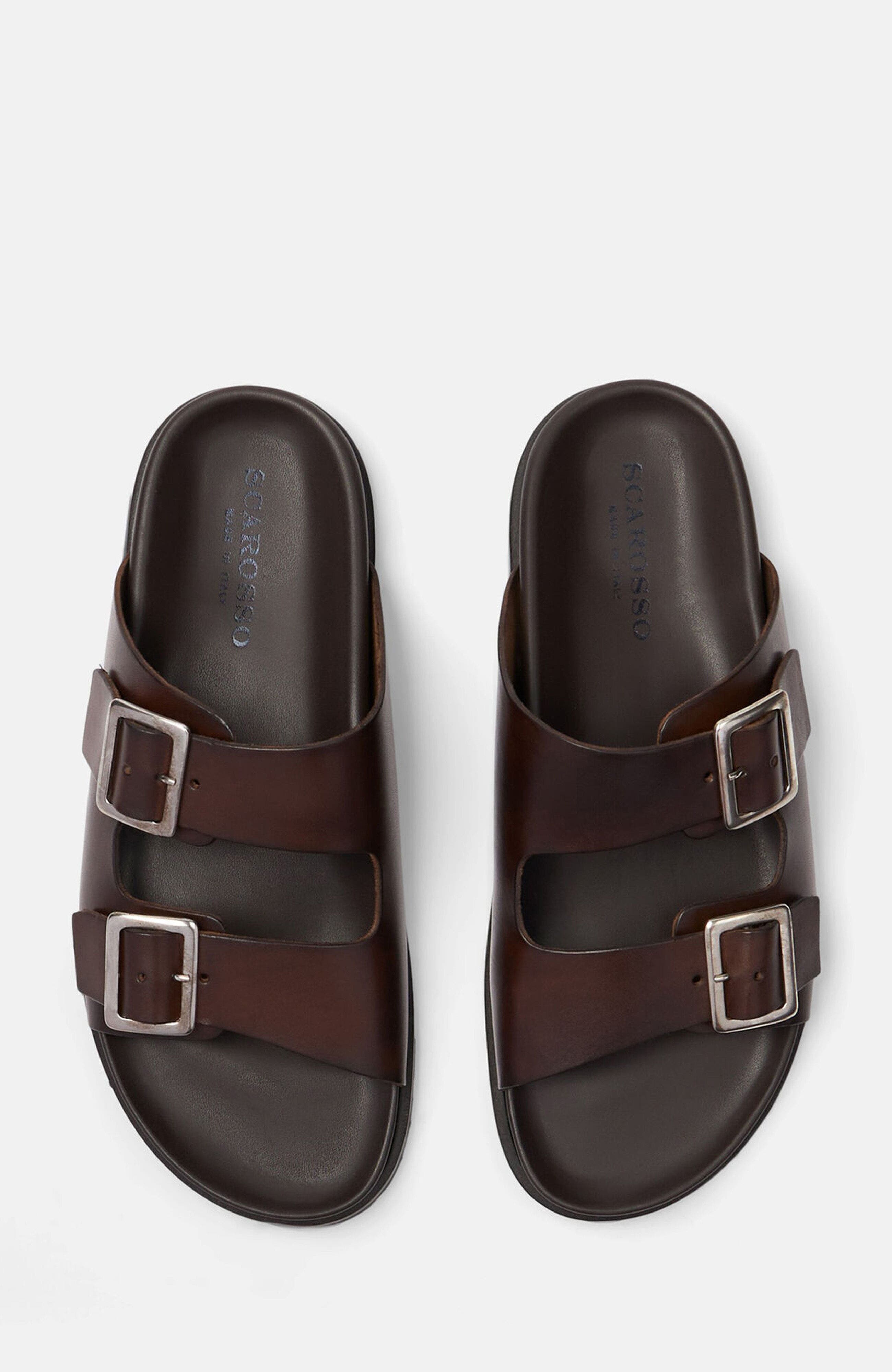 SCAROSSO Enea Sandals, Alternate, color, Brown - Calf