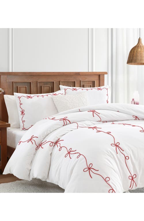 Peri Home Sasha Bows Comforter & Sham Set In Red