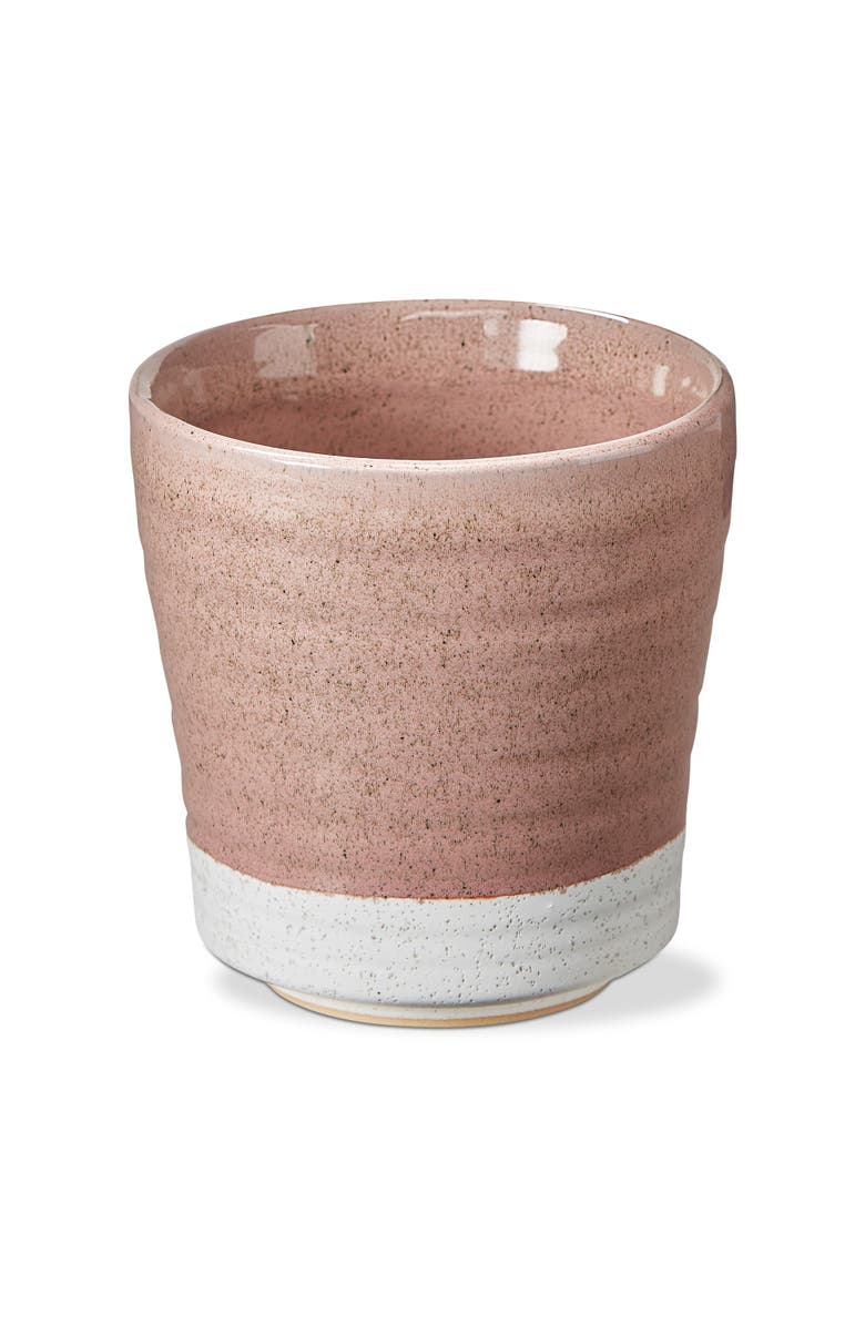 tag Two Tone Blush Ceramic Planter for Garden Decor, Main, color, Pink
