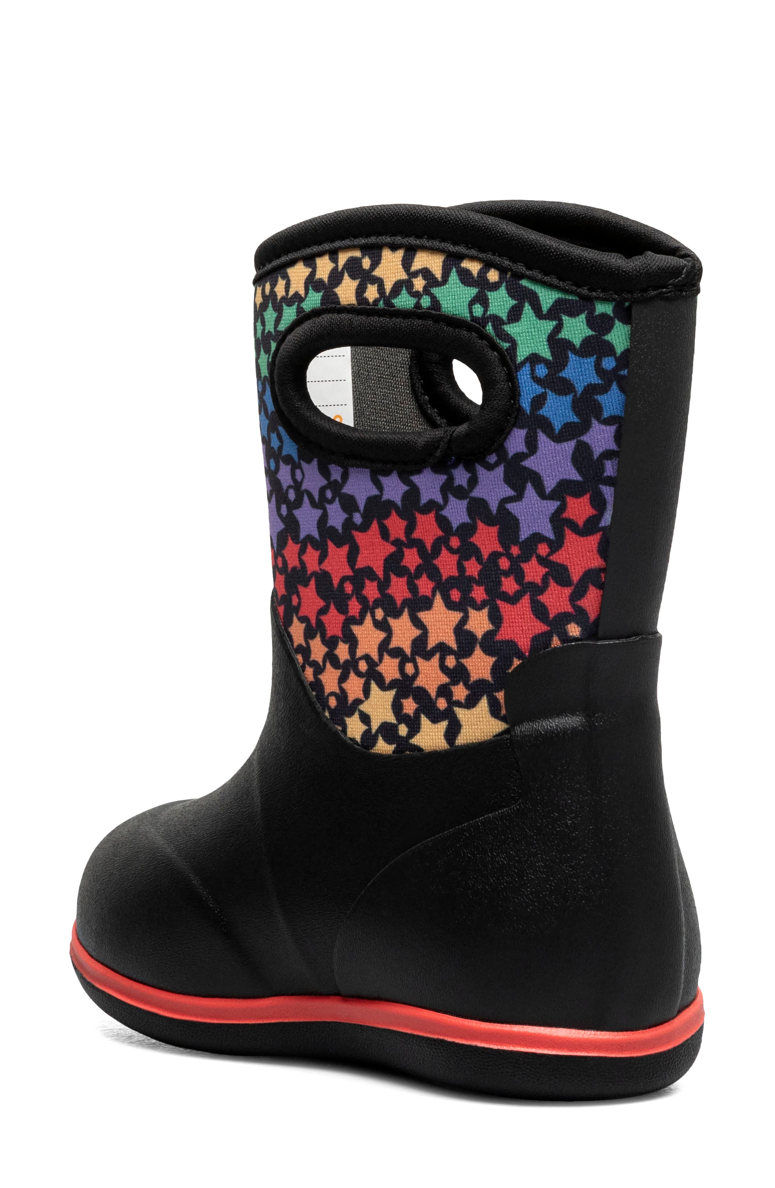 Kids' Classic Insulated Waterproof Rain Boot, Alternate, color, BLACK MULTI