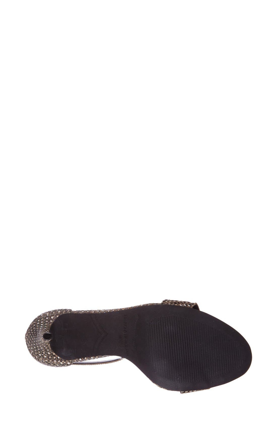 'Manna' Ankle Strap Sandal, Alternate, color, BLACK/ WHITE