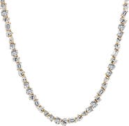 Bliss Diamond 45Ct Fancy Diamond Multi Shape Tennis Necklace 14k Gold Lab Grown