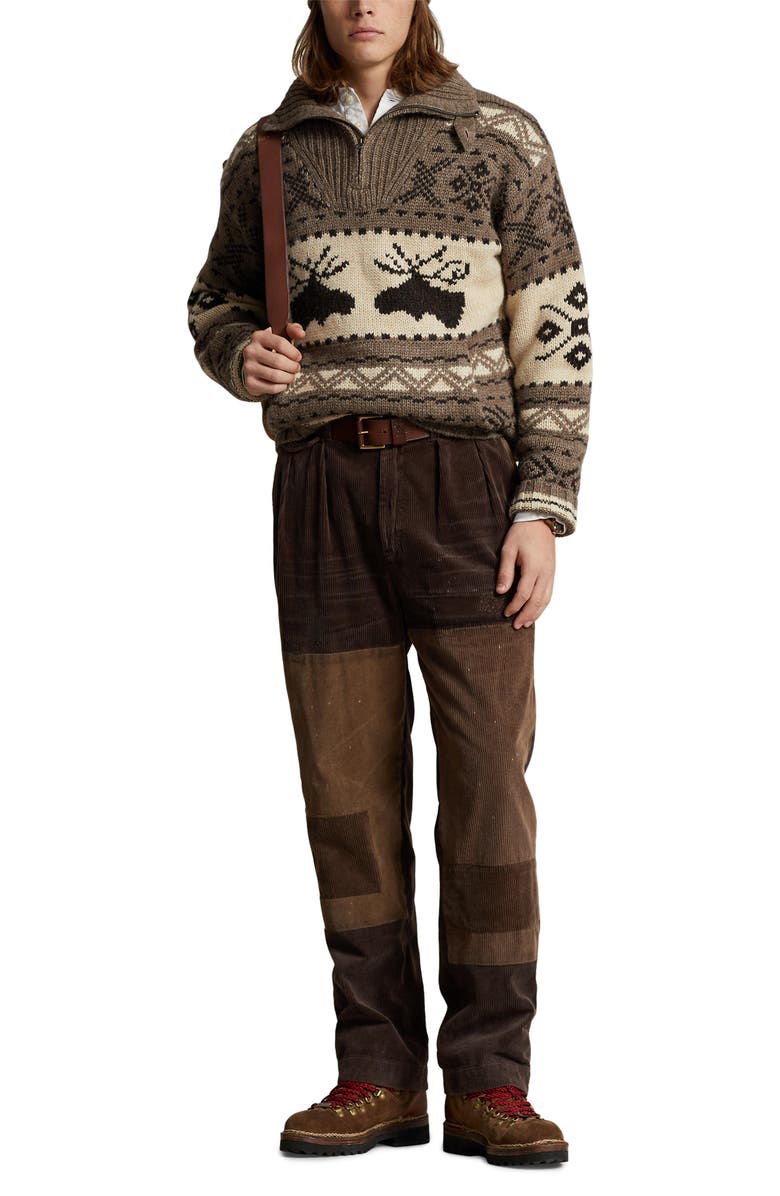 Quarter Zip Wool Blend Pullover