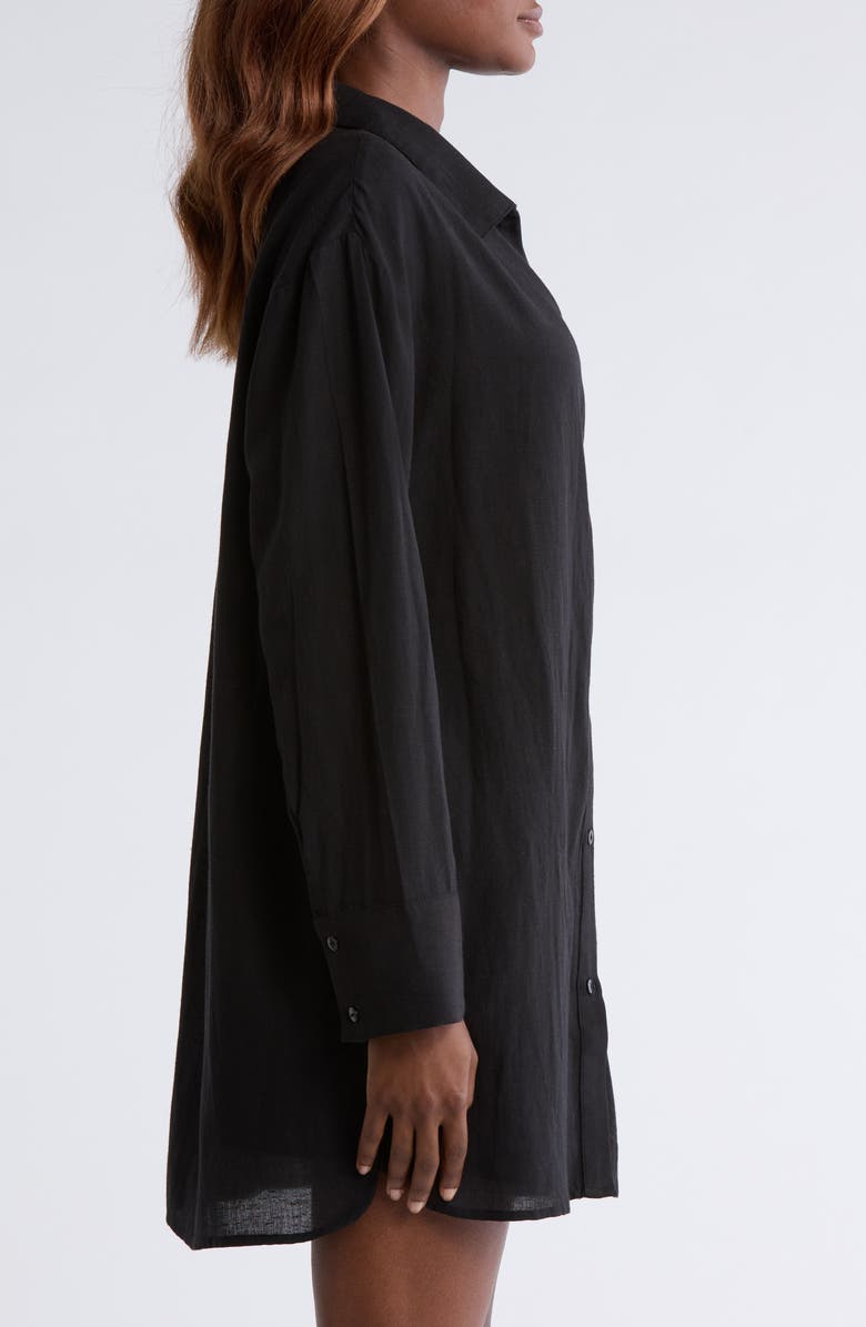 Nordstrom Oversized Cover-Up Shirt, Alternate, color, Black