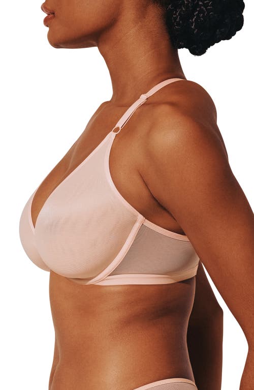 Thirdlove Bare Underwire Front Clasp Mesh Spacer Bra In Pink