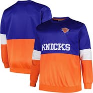 FANATICS Men's Fanatics Branded Blue/Orange New York Knicks Big & Tall Split Pullover Sweatshirt