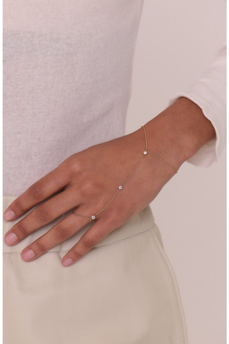 Crystal Hand Chain, Alternate, color, GOLD
