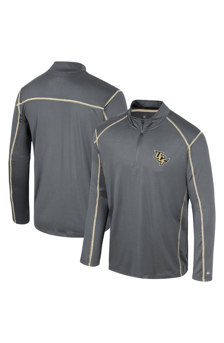 COLOSSEUM Men's Colosseum Black UCF Knights Cameron Quarter-Zip Windshirt, Main, color, 