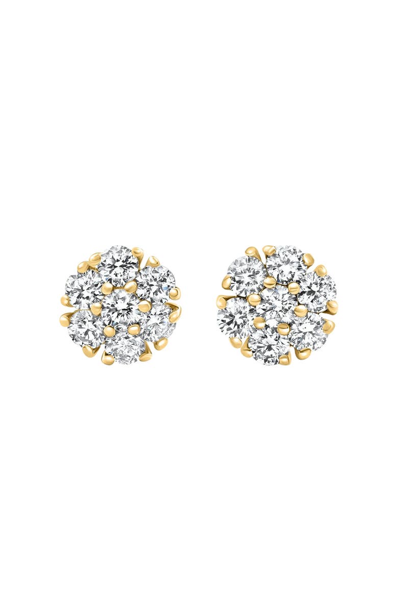 Bliss Diamond 1Ct Diamond Cluster Pave Studs Screwback Earrings 14k Gold Lab Grown, Main, color,