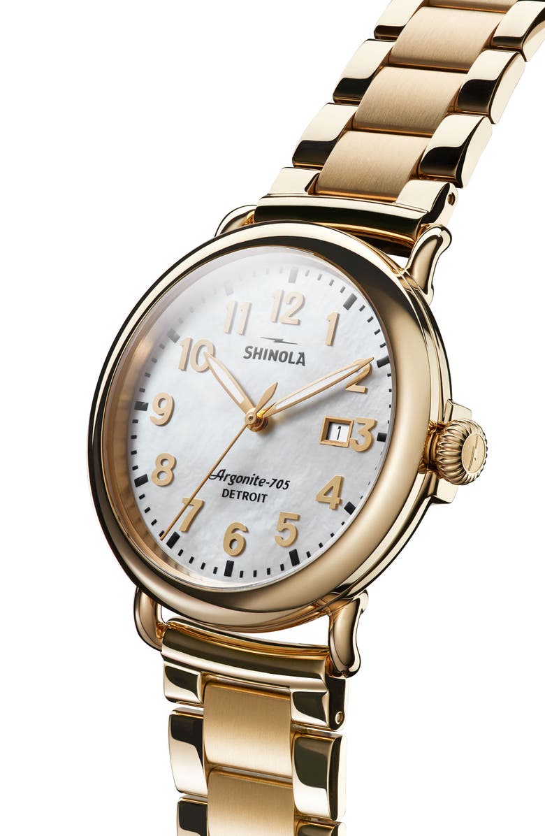Shinola The Runwell Bracelet Watch, 41mm, Alternate, color, 