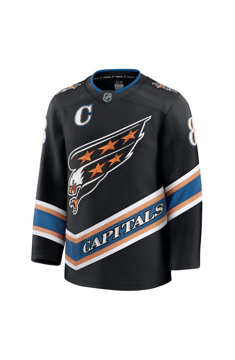 FANATICS Men's Fanatics Alexander Ovechkin Black Washington Capitals Alternate 50th Anniversary Premium Jersey, Alternate, color, 