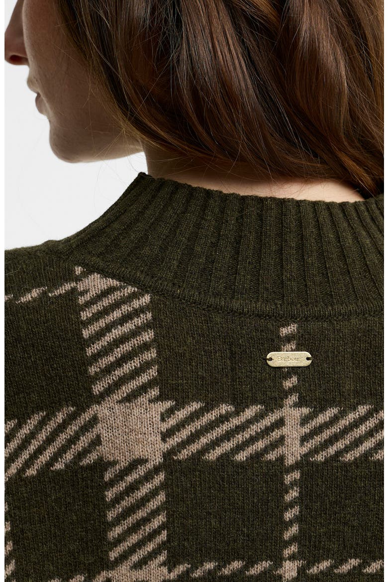 Delilah Knitted Mock Neck Sweater, Alternate, color, OLIVE MULTI