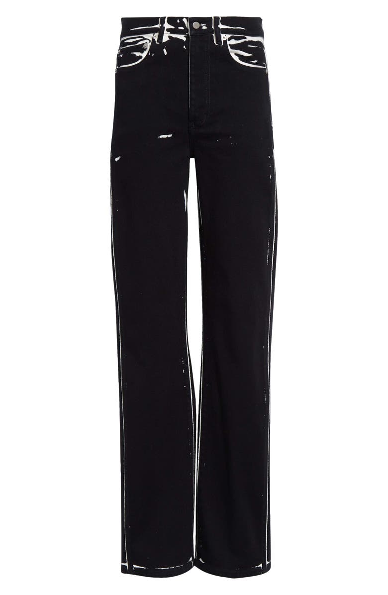 Proenza Schouler Ryman Two-Tone Jeans, Alternate, color, Black Multi